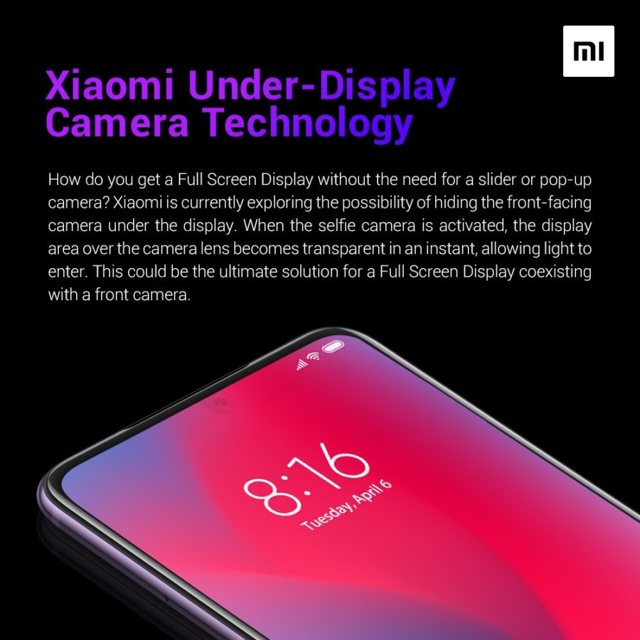 Xiaomi Under Display Camera